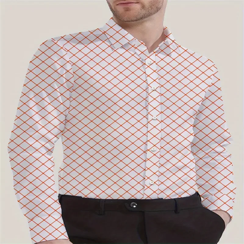Footmax Men's Long Sleeve Plaid Shirt - Professional Work & Party Wear XS-6XL