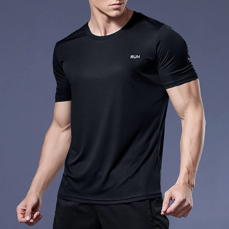 Footmax Men's Quick Dry Ice Silk T-Shirt - Premium Breathable Summer Athletic Wear with UV Protection - footmaxldn