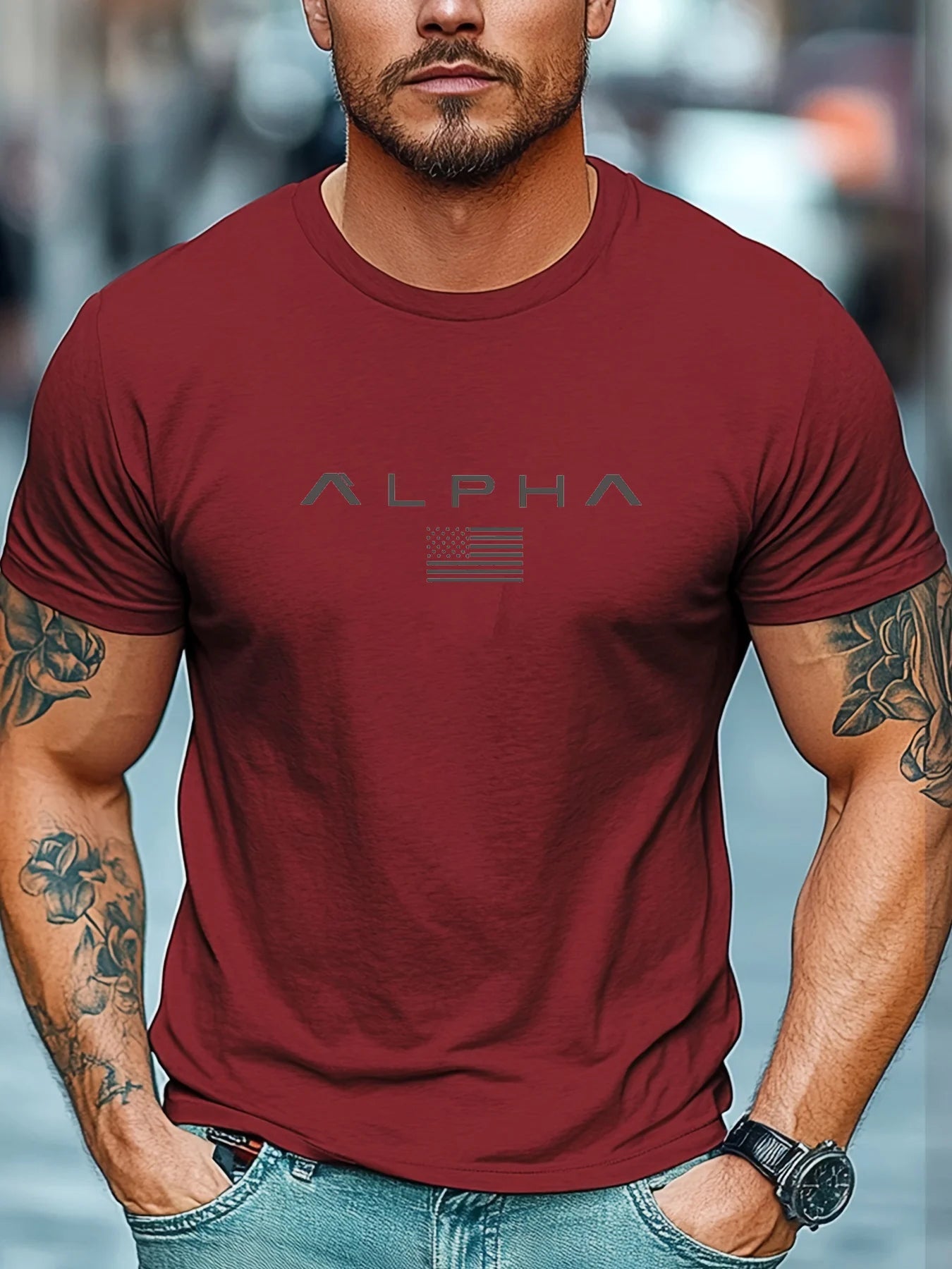 Men's 100% Cotton T-Shirt - Casual Loose Fit Summer Tee by Footmax