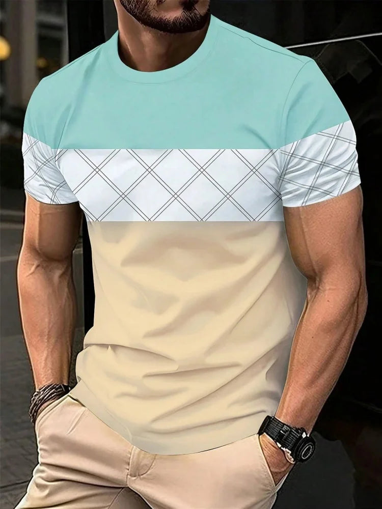 Footmax Men's Oversized Letter Print T-Shirt - Casual Summer Sports Tee - footmaxldn