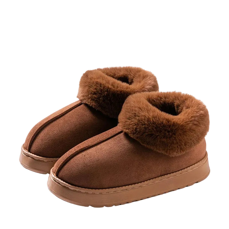 Womens Slippers Boots Fluffy Plush - FOOTMAX