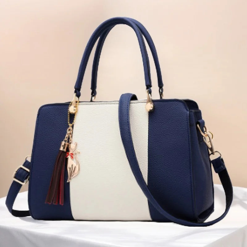 Women's Square Flap Shoulder Bag with Zip Closure | Footmaxldn