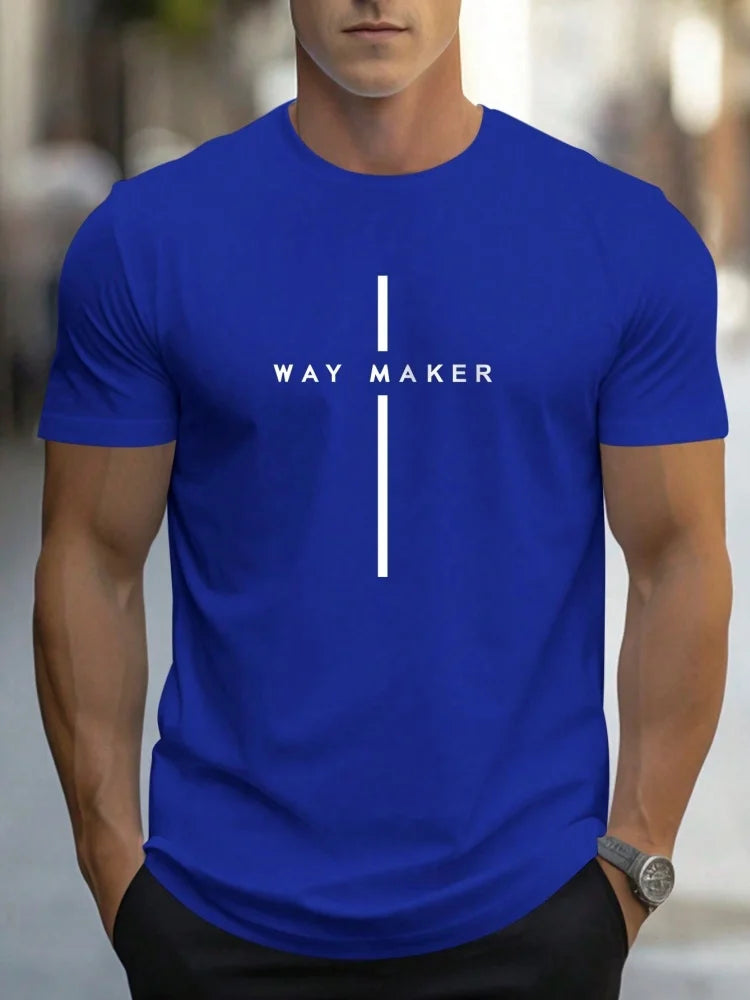 Footmax Men's Oversized Letter Print T-Shirt - Casual Summer Sports Tee - footmaxldn