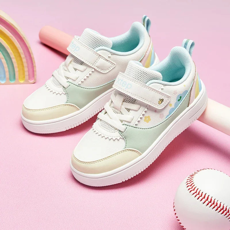 Xtep Girls Skateboarding Shoes 2025 - Premium Leather Non-Slip Kids Sneakers - footmaxldn