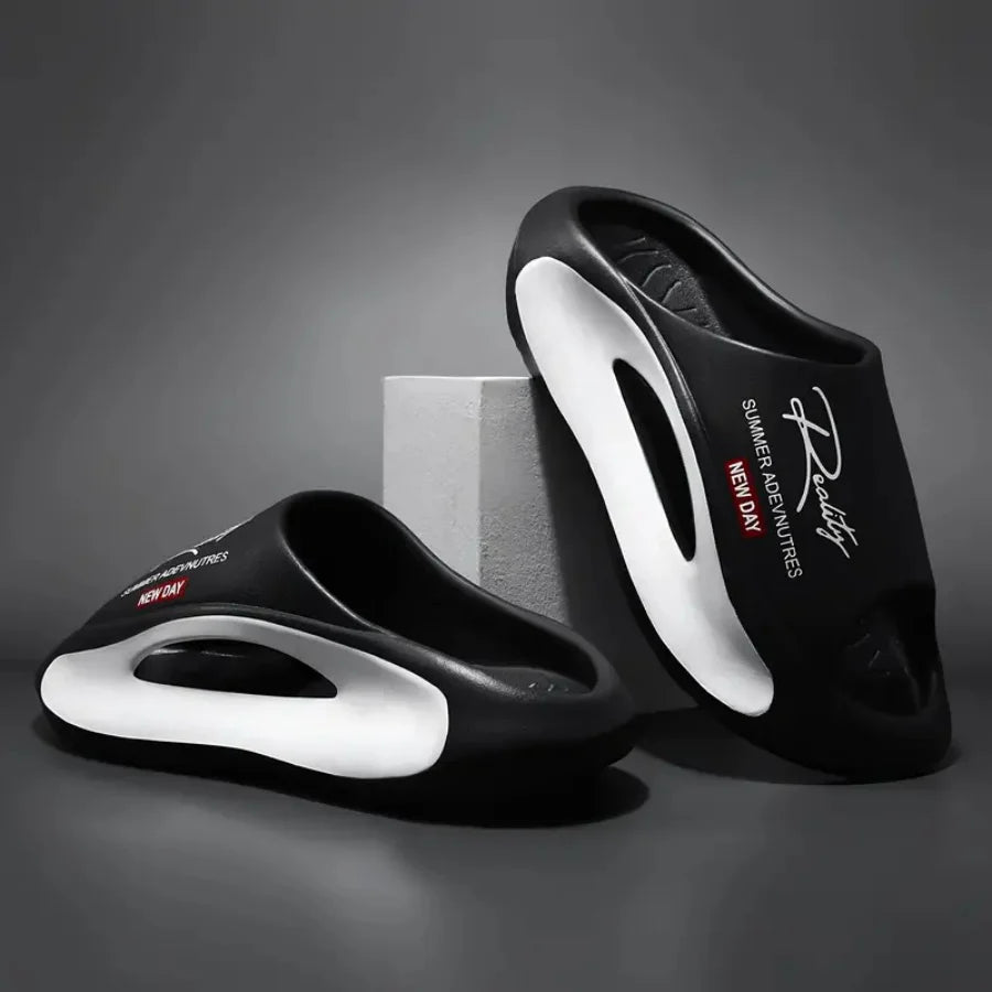 FootMax Non-Slip Couple Slippers - Unisex EVA Indoor Slides - footmaxldn