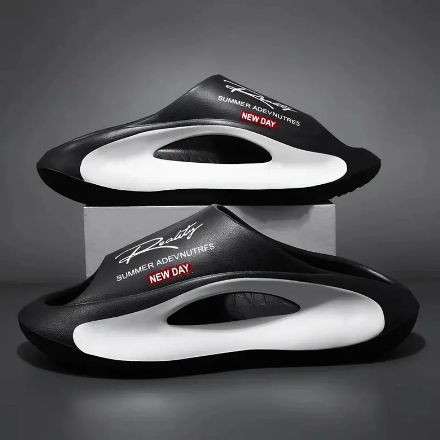 FootMax Non-Slip Couple Slippers - Unisex EVA Indoor Slides - footmaxldn