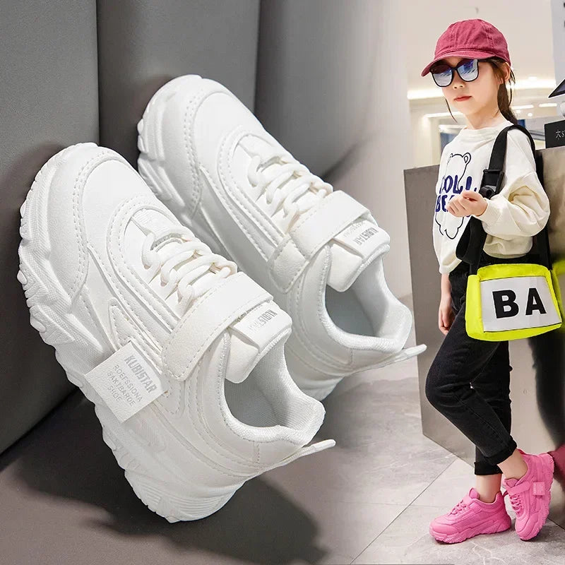 Footmax Kids Sneakers - Non-Slip Sports Shoes with Hook & Loop Closure - footmaxldn