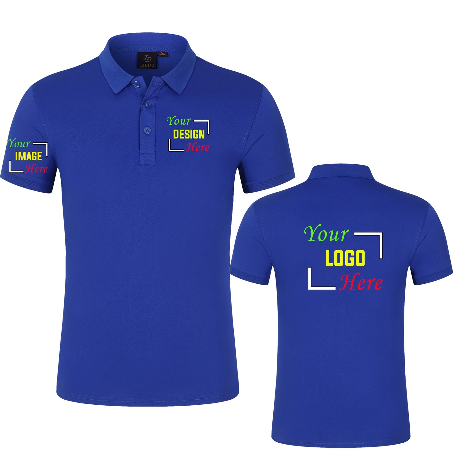 Footmax Custom Polo Shirt - Personalized Men's Short Sleeve Workshirt with Logo - footmaxldn