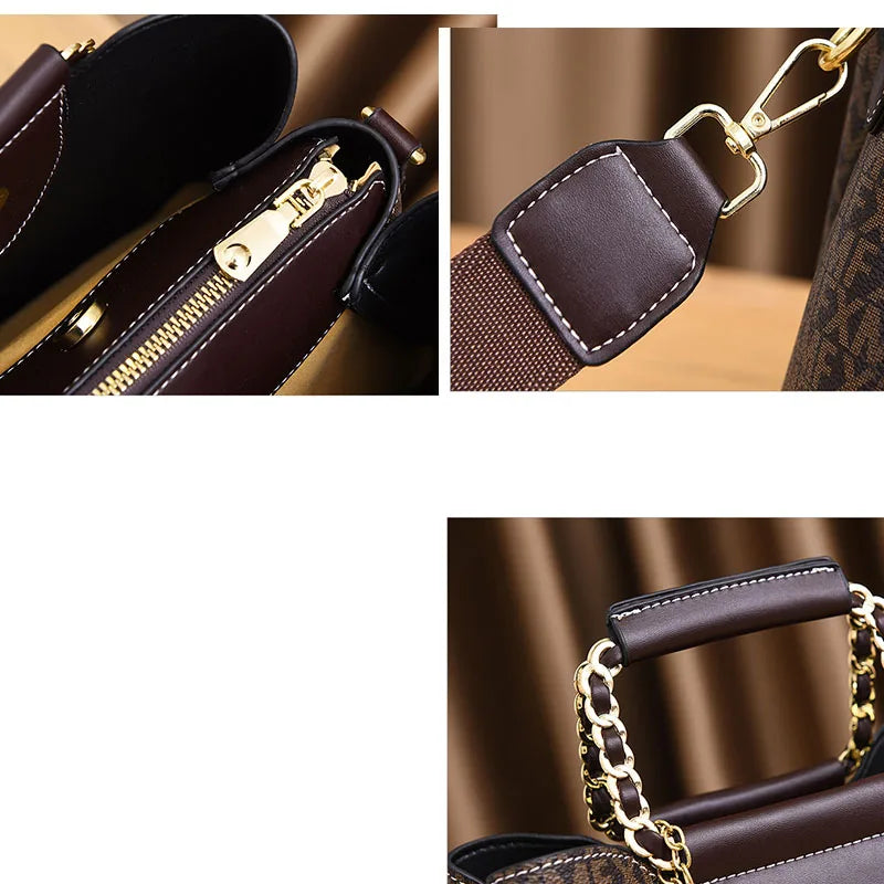 Women's Square Shoulder Bag with Zip Closure | Footmaxldn