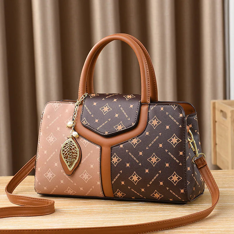 High Quality Leather Printing Handbags Purses Designer Women Bags Large Capacity Shoulder Crossbody Tote Bag New Trend Sac Women - footmaxldn