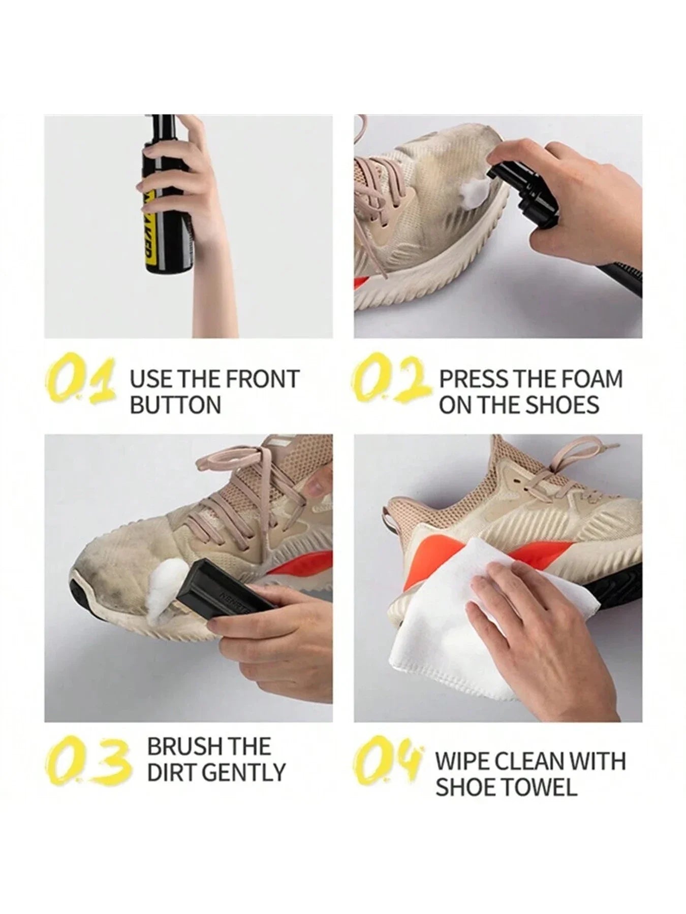 Footmax Shoe Cleaner Kit - Professional Cleaning Brushes & Solution for Sneakers
