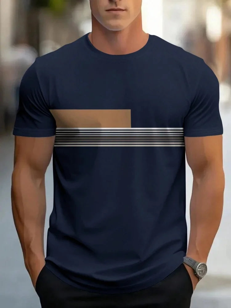 Footmax Men's Oversized Letter Print T-Shirt - Casual Summer Sports Tee - footmaxldn