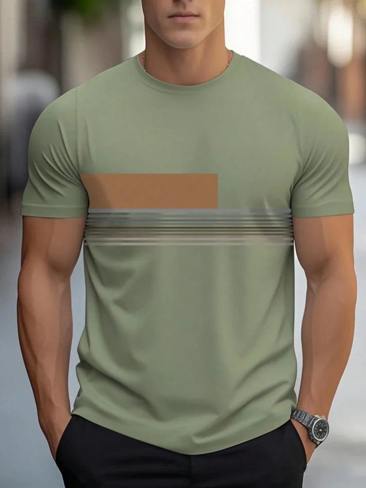 Footmax Men's Oversized Letter Print T-Shirt - Casual Summer Sports Tee - footmaxldn