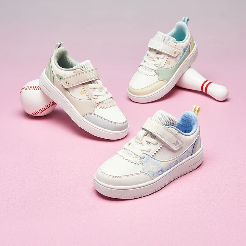 Xtep Girls Skateboarding Shoes 2025 - Premium Leather Non-Slip Kids Sneakers - footmaxldn