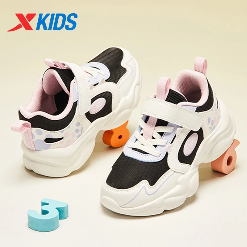 Xtep Kids Skateboarding Shoes - Girls Spring 2025 Velcro Sneakers - footmaxldn