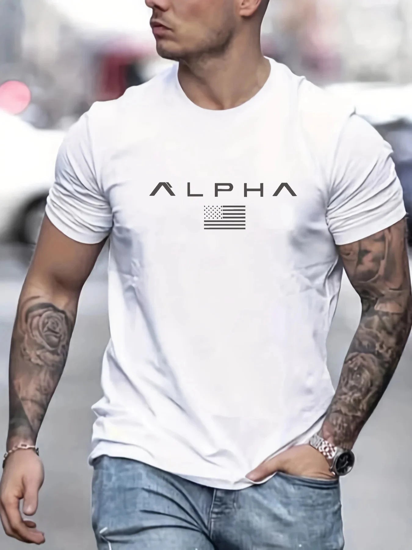 Men's 100% Cotton T-Shirt - Casual Loose Fit Summer Tee by Footmax