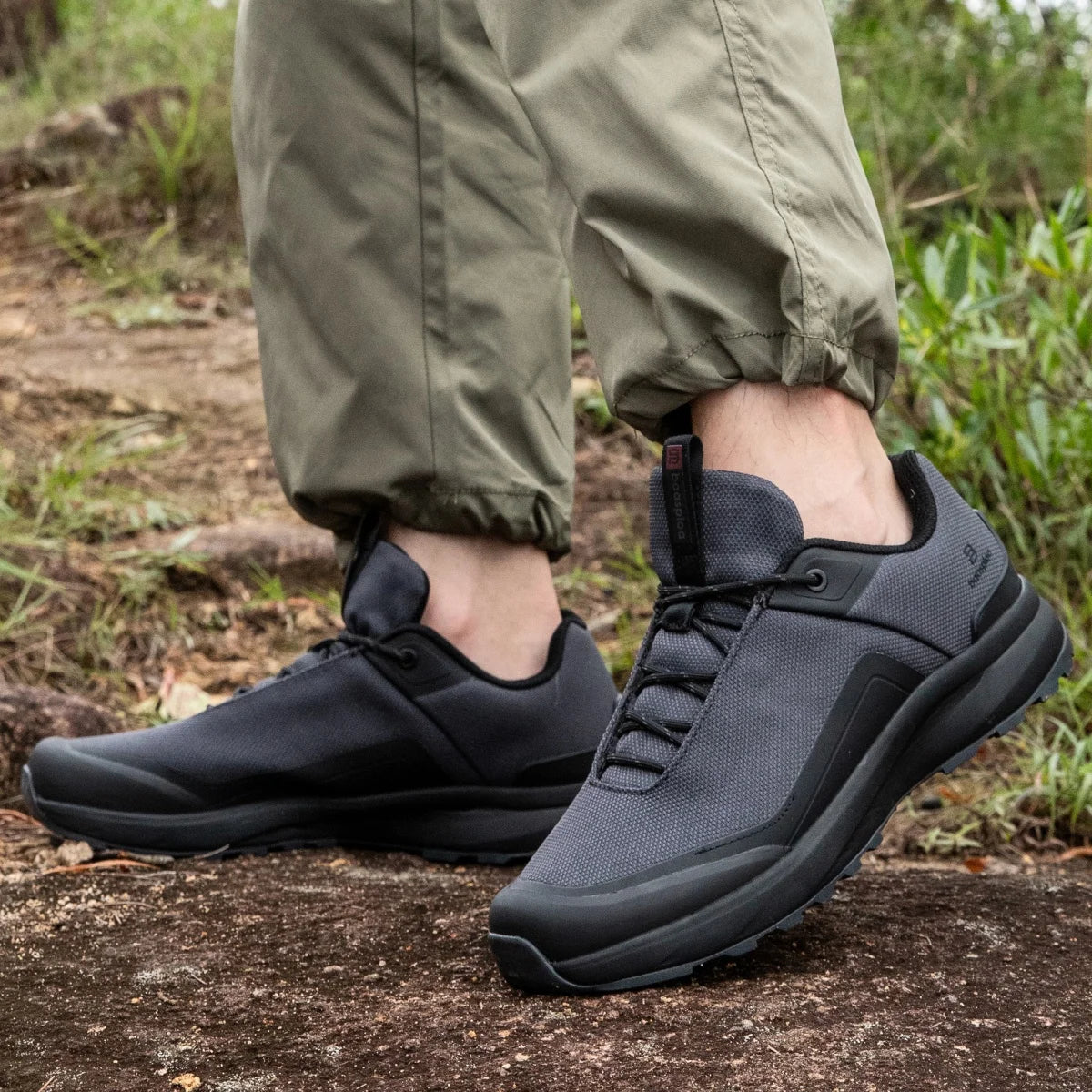 Footmax Men's Hiking Shoes - Waterproof Litchi Leather Trekking Boots