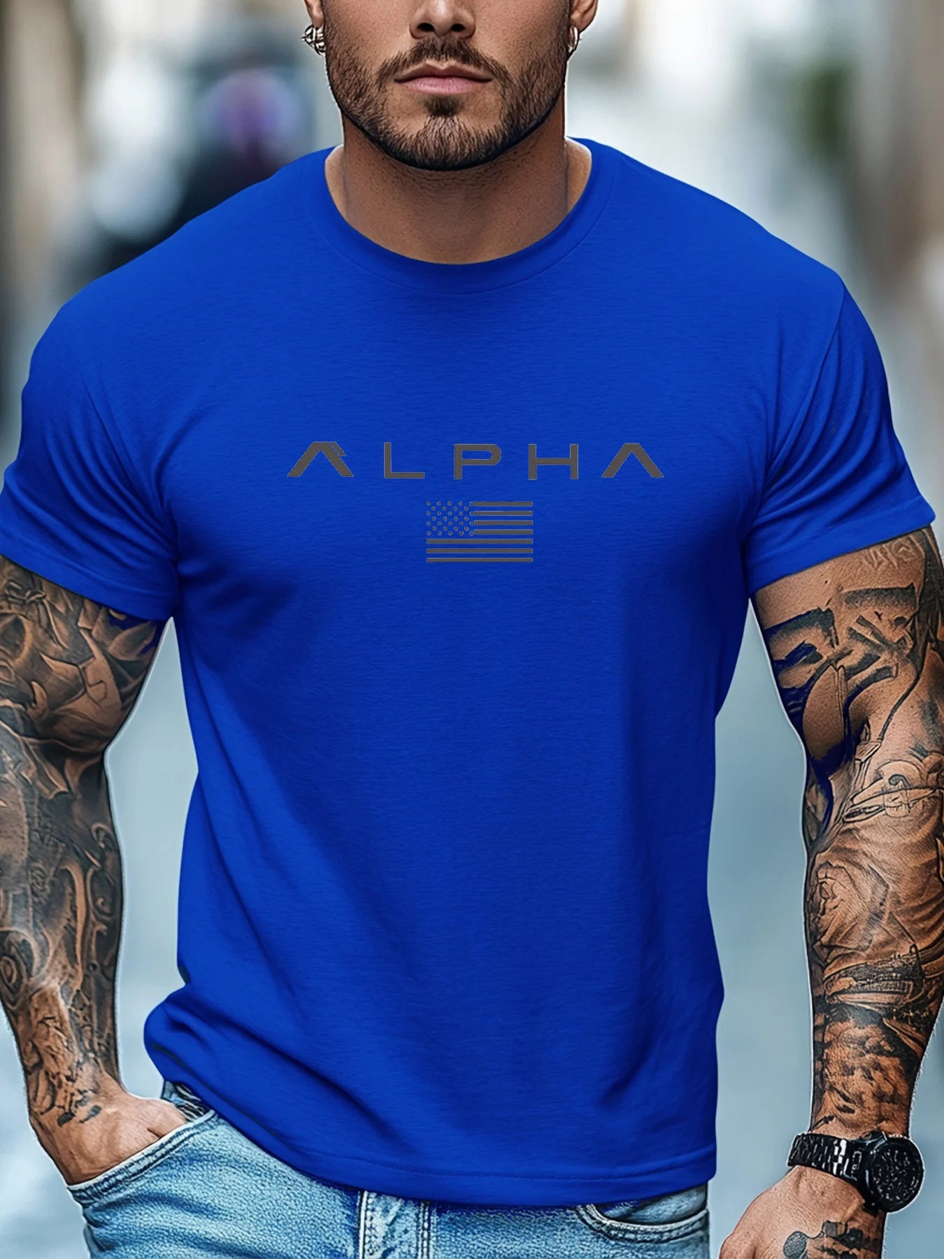 Men's 100% Cotton T-Shirt - Casual Loose Fit Summer Tee by Footmax
