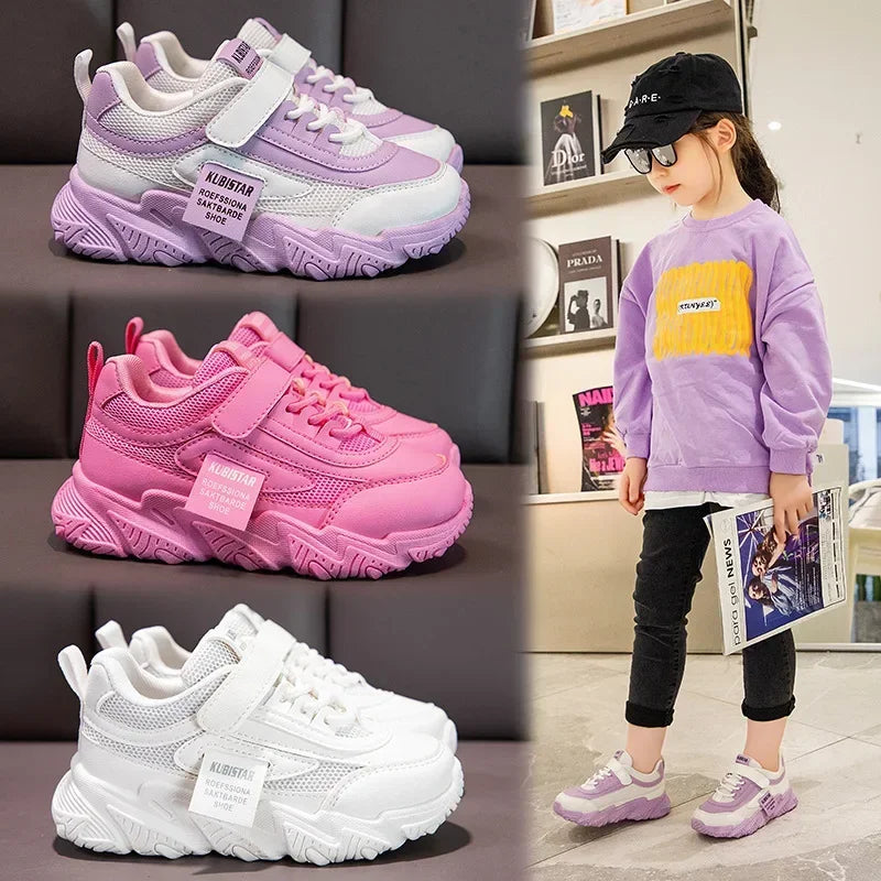 Footmax Kids Sneakers - Non-Slip Sports Shoes with Hook & Loop Closure - footmaxldn