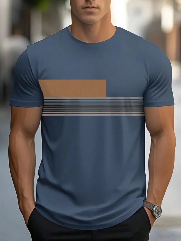 Footmax Men's Oversized Letter Print T-Shirt - Casual Summer Sports Tee - footmaxldn