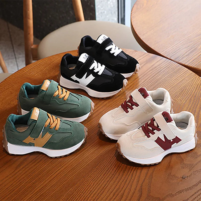 Footmax Kids Color Block Sneakers - Non-Slip Breathable Outdoor Sports Shoes - footmaxldn