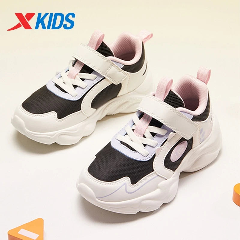 Xtep Kids Skateboarding Shoes - Girls Spring 2025 Velcro Sneakers - footmaxldn