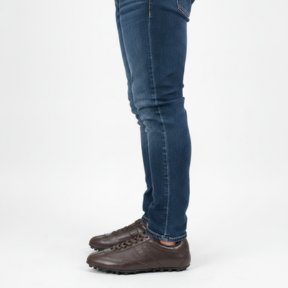 Footmaxldn Genuine Leather Lace-Up Casual Shoes