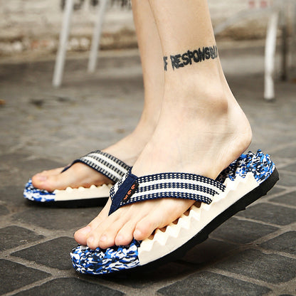 Mens Flip Flops Non-Slip Fashion Outer Wear - FOOTMAX