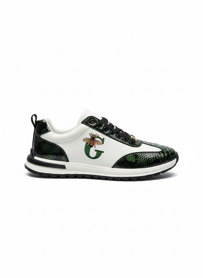 Men's Luxury Leather Sneakers - Footmaxldn Designer Casual Shoes - footmaxldn