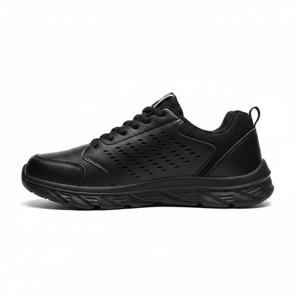 footmaxldn Men's Waterproof Sneakers | Cushioned Thick-Sole Running & Walking Shoes - footmaxldn