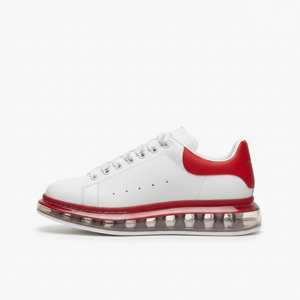 Footmaxldn Handcrafted Leather Platform Sneakers Casual Trainers - footmaxldn