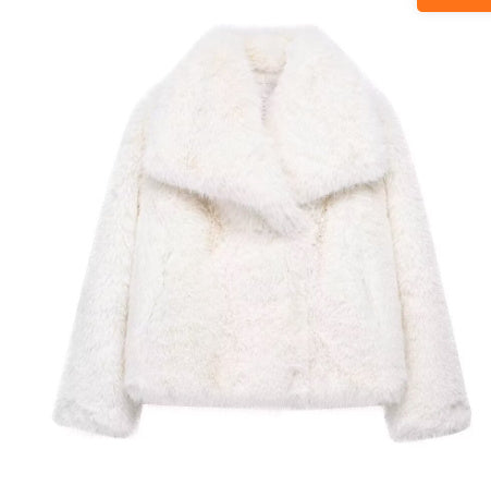 Women Winter Plush Coat Casual Long Sleeve - FOOTMAX