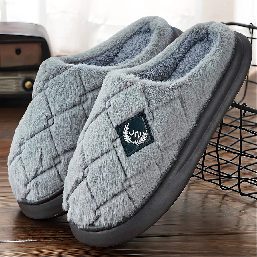 Mens  Slippers House Furry Casual