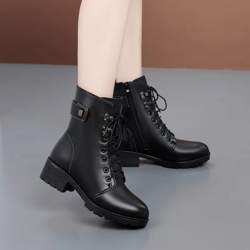 Women's Genuine Leather Ankle Boots | Footmaxldn
