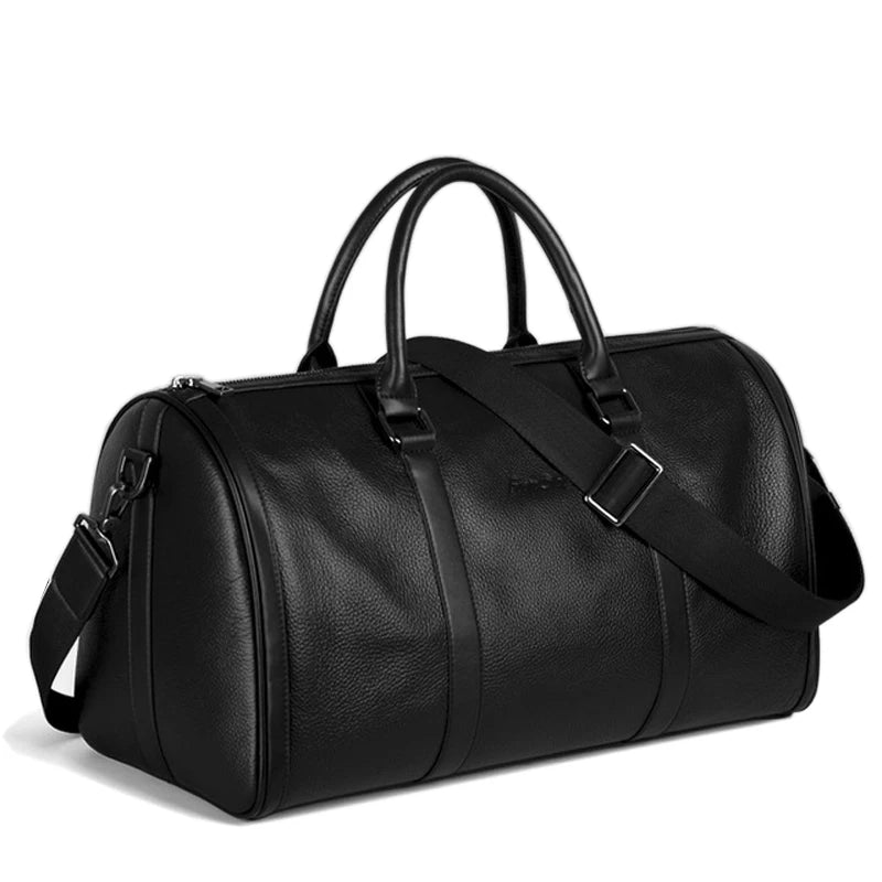 Footmax MUNUKI Vintage Leather Travel Bag - Large Genuine Crazy Horse Duffle - footmaxldn