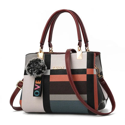 Yogodlns New Luxury Handbag Women Stitching Wild Messenger Bags Designer Brand Plaid Shoulder Bag Female Ladies Totes - footmaxldn