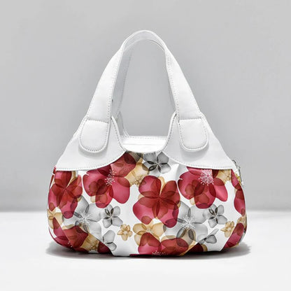 Luxury Flower Design Top-handle Ladies Handbag Women Shoulder Bags PU Leather Messenger Purse Bag Female Tote sac a main - footmaxldn