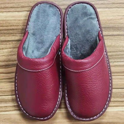 Men's Leather Slippers - Premium Bedroom Slides | Footmax - footmaxldn