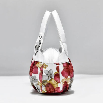 Luxury Flower Design Top-handle Ladies Handbag Women Shoulder Bags PU Leather Messenger Purse Bag Female Tote sac a main - footmaxldn