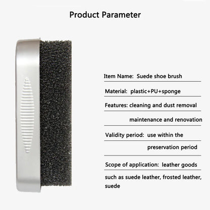 Footmax Suede Shoe Brush - Soft Sheepskin Cleaner for Boots & Sneakers