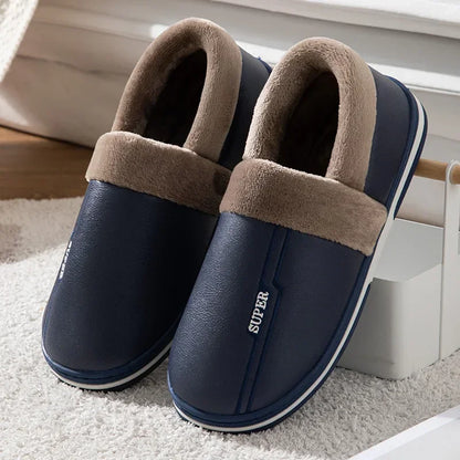 Men's Big Size Winter Waterproof Slippers - Non-Slip | Footmax - footmaxldn