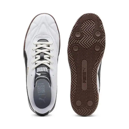 Puma Tifosi Unisex Leather Sneakers – Gold Logo Casual Shoes