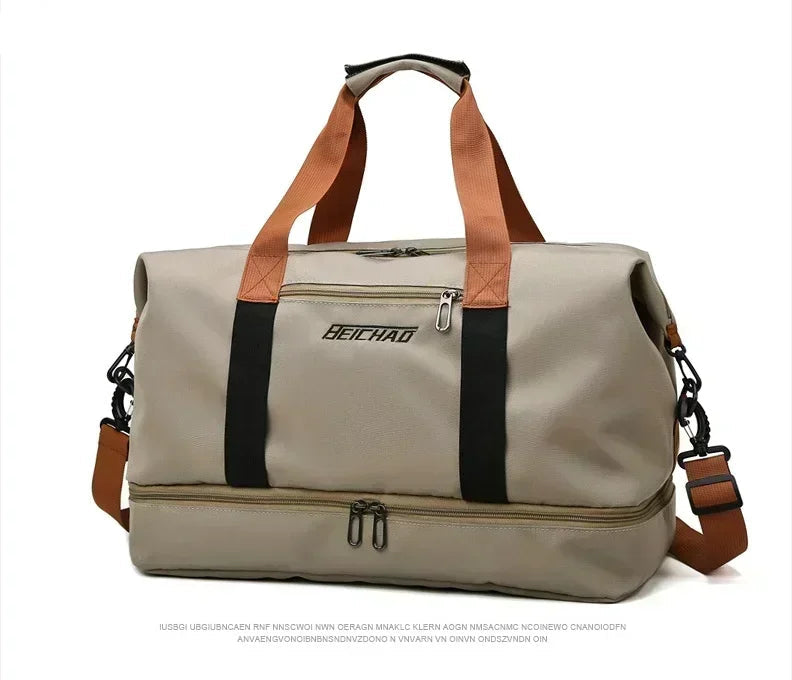 Large Capacity Travel Gym Bag Short-distance Luggage Portable Fitness Bags Shoulder Crossbody Handbags Men's Sports Waterproof B - footmaxldn