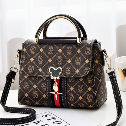 Footmaxldn Women’s Printed Top Handle Crossbody Bag