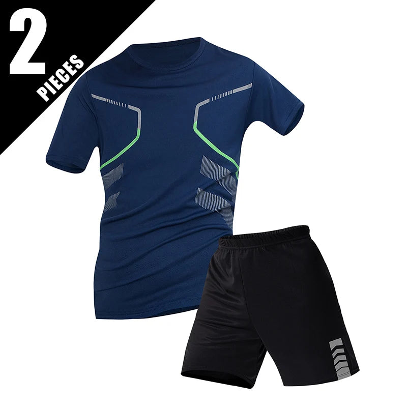 Footmaxldn Men's Quick-Dry Sports T-Shirt | Lightweight Crew Neck Running Tee