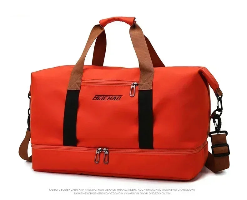 Large Capacity Travel Gym Bag Short-distance Luggage Portable Fitness Bags Shoulder Crossbody Handbags Men's Sports Waterproof B - footmaxldn