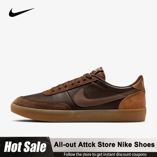Nike Killshot 2 Leather Men's Brown Sneakers - Retro Casual Shoes - footmaxldn