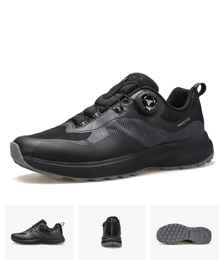 Footmax Waterproof Shoes for Men Sneakers Breathable Running Men's Sports Luxury Designer Gym Jogging Casual Black Trail Trainers