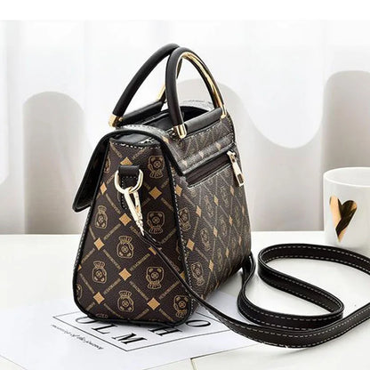 Footmaxldn Women’s Printed Top Handle Crossbody Bag