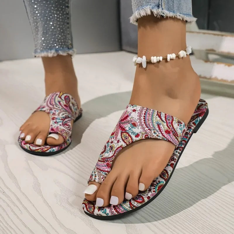 2025 Summer New Women's Sandals Correct Toes Outdoor Casual Open Toe Flat Shoes Plus Size Women's Sports Flip flops - footmaxldn